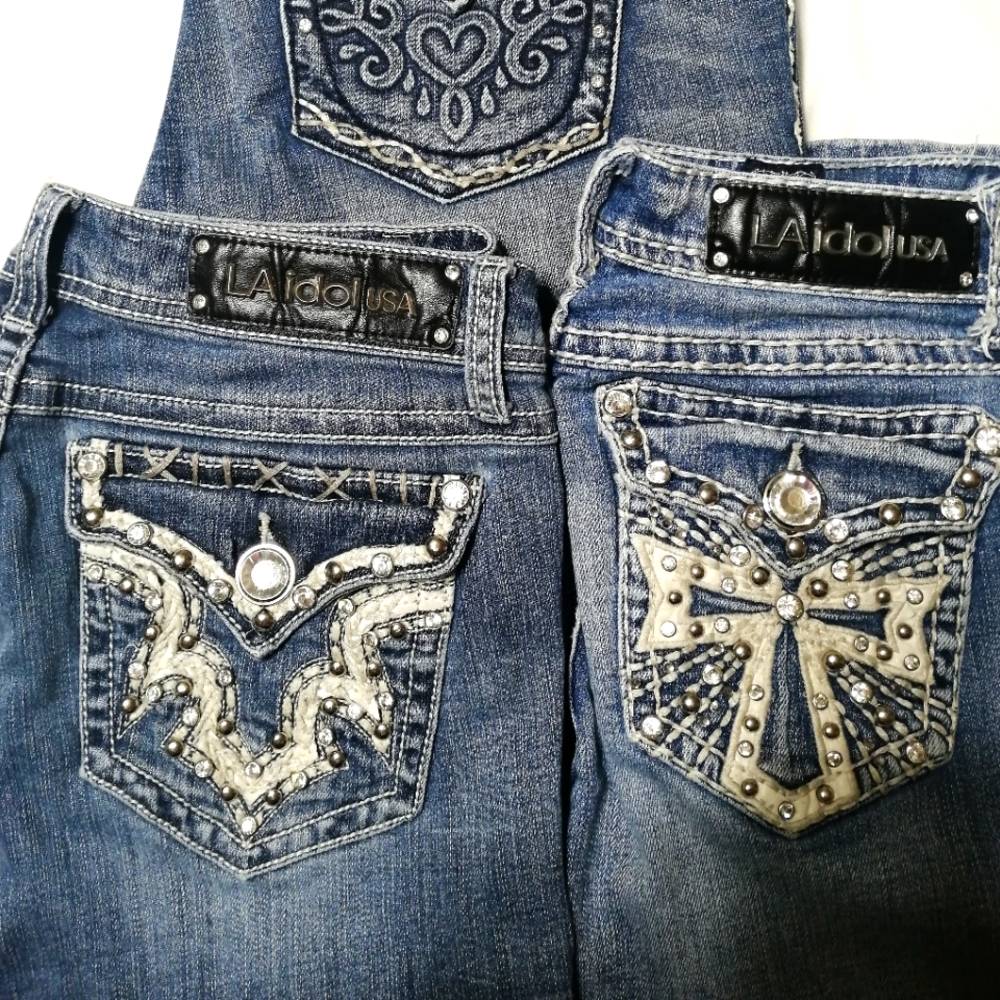 3 pairs of LA idol Jeans size 9